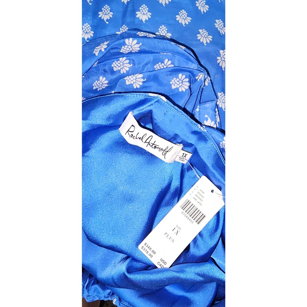 New Anthropologie Rachel Antonoff Rainey Halter Maxi Dress $348 PLUS 1X Blue - Picture 5 of 5